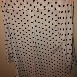 🌈 WHITE POLKADOT BLOUSE